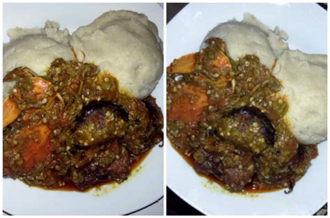 pictures of banku and okro stew