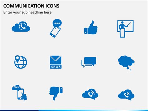 Communication Icons for PowerPoint and Google Slides - PPT Slides