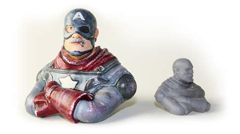 CAPTAIN AMERICA SENIOR BUST - 3D PRINT on Behance