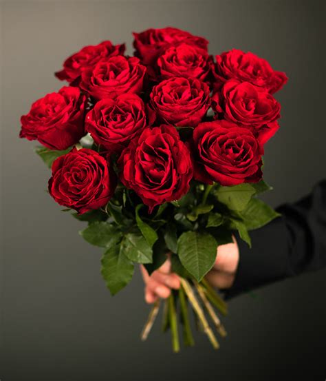 12 Red Rose Bouquet - Order Flowers Online