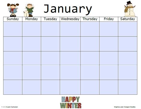 Preschool+Monthly+Calendar+Template | Blank calendar template, Blank monthly calendar template ...