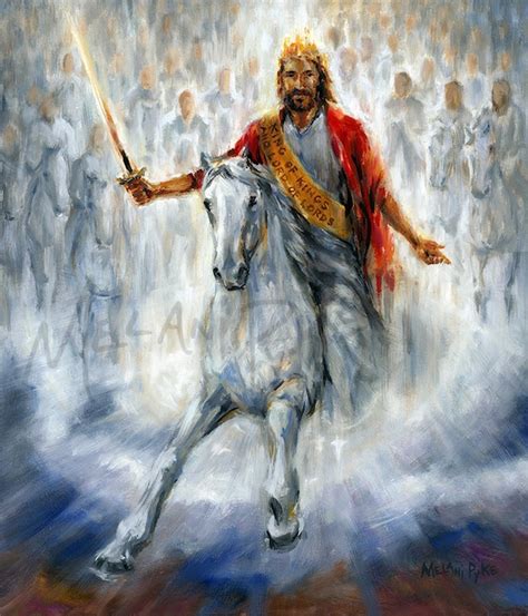 Jesus Coming Back on a White Horse Giclee Print Christian - Etsy