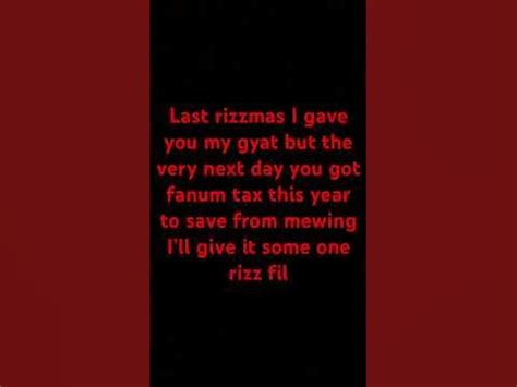 Last rizzmas lyrics - YouTube