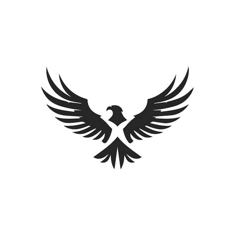 Premium Vector | Modern and minimalist eagle logo design vector black eagle falcon hawk symbol mark