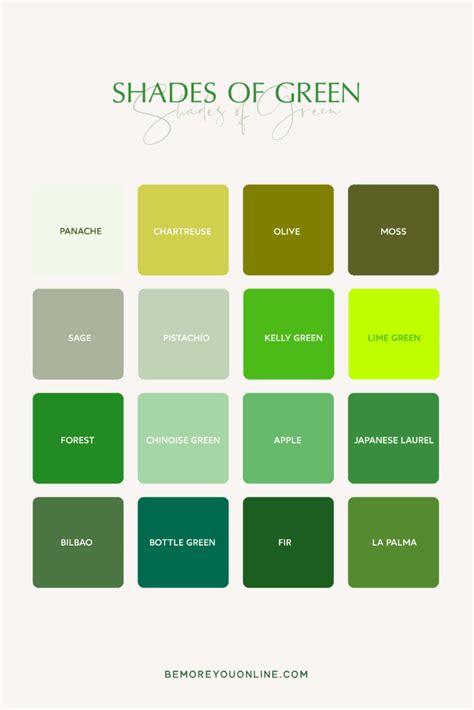 176 Colour Names & Shades | Ultimate Brand Colour Bible - Be More You Branding and Marketing