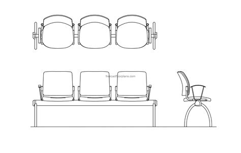 Office Waiting Area Seating Chairs Top View Cad Block Design Dwg File | Hot Sex Picture