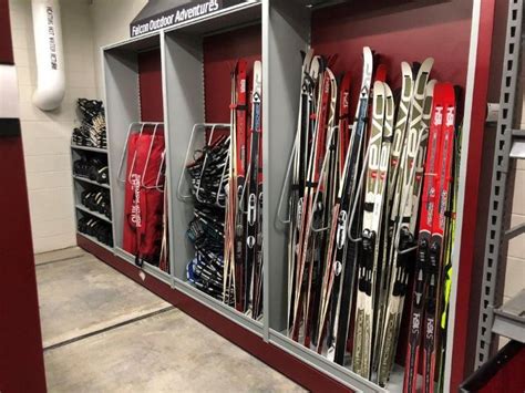 Skiing Equipment Storage, Custom Colors | Mobile shelving, Equipment storage, Shelving systems