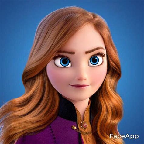 Anna with hair down again, made with Faceapp and Picsart. And I don't know if this fit her or ...