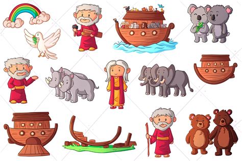 Noah S Ark Bible Stories Clip Art Bible Story Clipart Etsy | sexiezpix ...