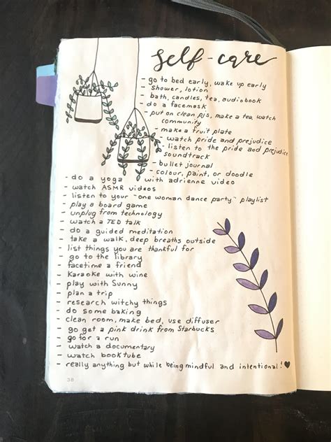 Self care bullet journal page ☕️ : bulletjournal