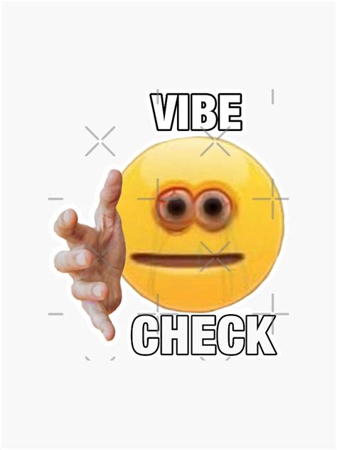 ""vibe check" meme" Sticker for Sale by Nichole666 | Redbubble