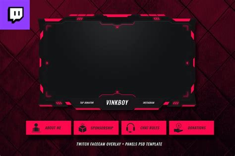 Twitch Facecam Overlay V13 by micromove on Envato Elements