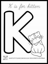 K Is For Kitten Coloring Pages sketch template