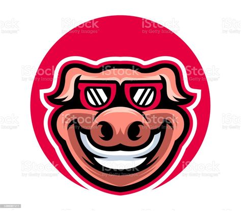 Smilnig Pig Head Logo Template Stock Illustration - Download Image Now - Abstract, Art, Business ...