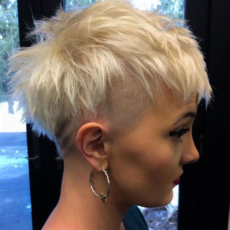 Platinum Under Shaved Pixie | Short hair undercut, Undercut hairstyles, Undercut women