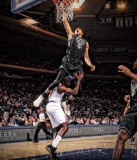 Giannis literally jumped OVER Tim Hardaway Jr. 2.6.18 | Basketball ...