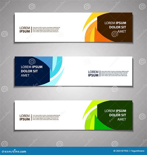 Web Banner Header Footer Background Template Mockup. Modern Abstract ...