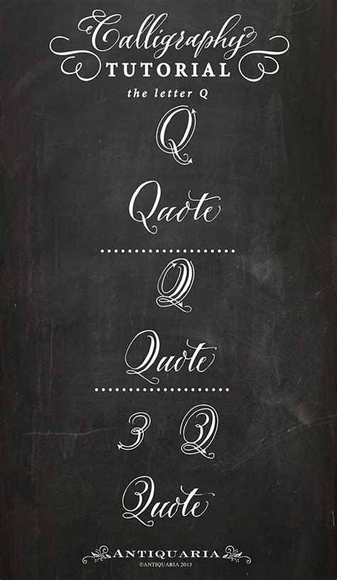 Antiquaria: Calligraphy Tutorial | the Capital letter "Q"