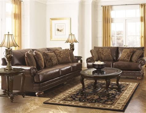 Ashley Furniture 99200-38-35 2 pc durablnd collection antique bonded ...