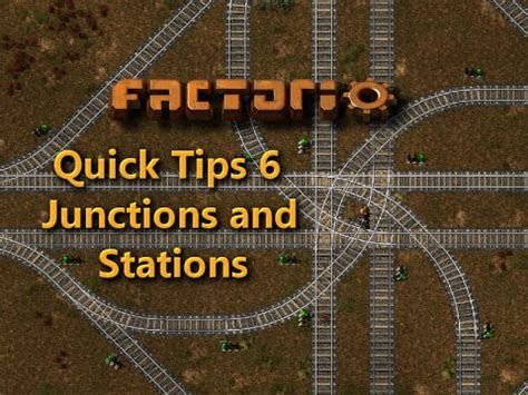 Factorio Quick Tips 6 - Rail Junctions and Stations - Tutorial - YouTube