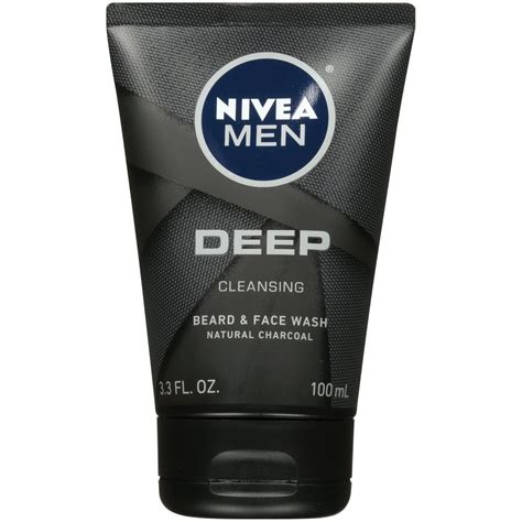 NIVEA Men DEEP Cleansing Beard & Face Wash 3.3 oz. Tube - Walmart.com - Walmart.com