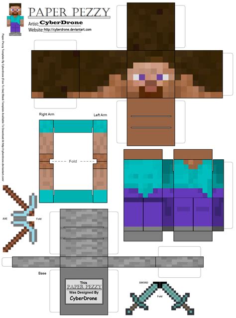 Minecraft Papercraft Steve