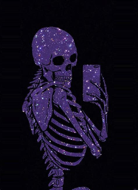 Animated Aesthetic Purple Skeleton, Animated Background - Etsy