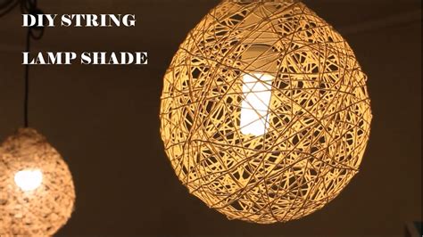 DIY Lampshade with cotton thread or twine - YouTube