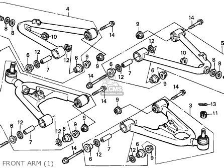 Honda TRX250R FOURTRAX 1986 (G) CANADA parts lists and schematics