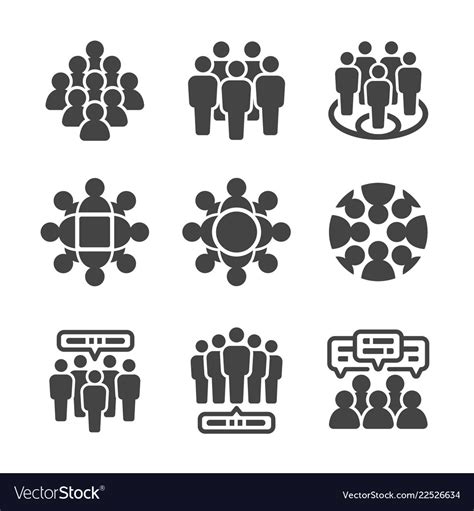 Crowd icon Royalty Free Vector Image - VectorStock