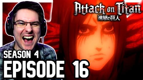 ATTACK ON TITAN Season 4 Episode 16 REACTION | Anime Reaction - YouTube