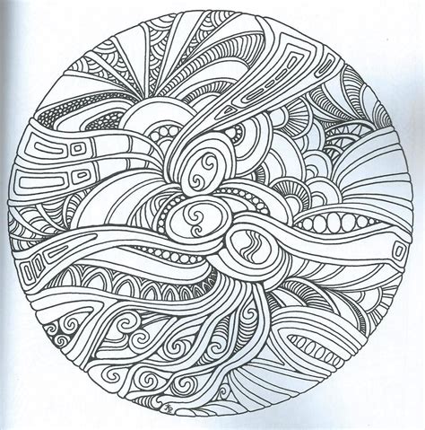 Zentangle Patterns Coloring Pages