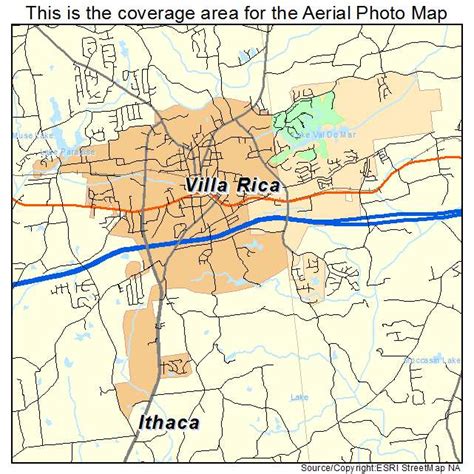 Aerial Photography Map of Villa Rica, GA Georgia