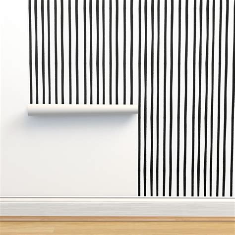 Black and white vertical lines Wallpaper | Spoonflower