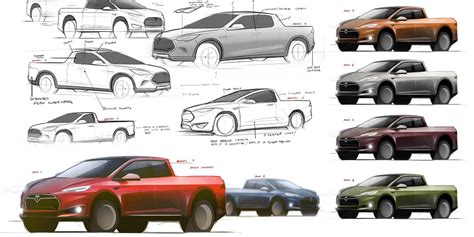 Independent design renderings show what a Tesla pickup truck could look ...