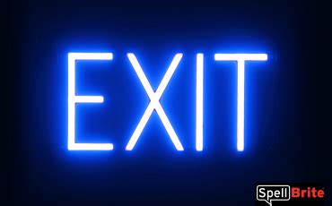 Red LED EXIT Sign, Neon Sign Look with LED Lights