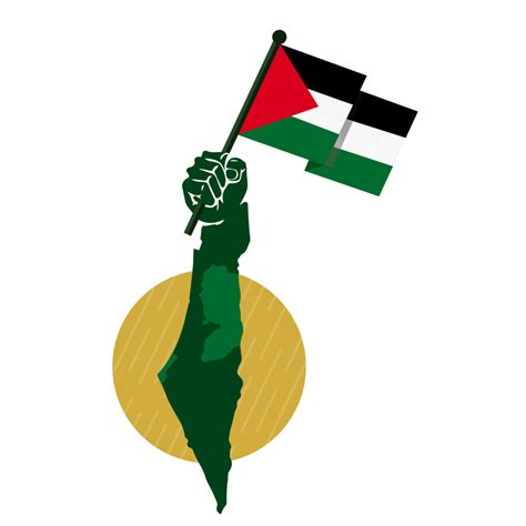 Palestine flag in hand 24750513 PNG