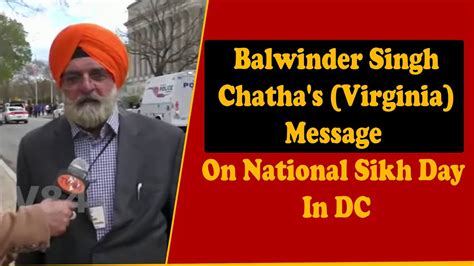 Balwinder Singh Chatha's (Virginia) Message On National Sikh Day In DC - YouTube