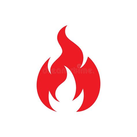 Flame Red Icon Design. Fire Logo Sign Stock Vector - Illustration of ...