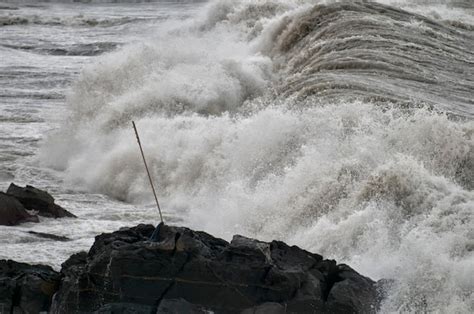 Premium Photo | Sea storm waves on the shore