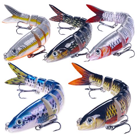 Fishing Lures Multi Jointed Fish Fishing Slow Sinking Lifelike Swimbait ...