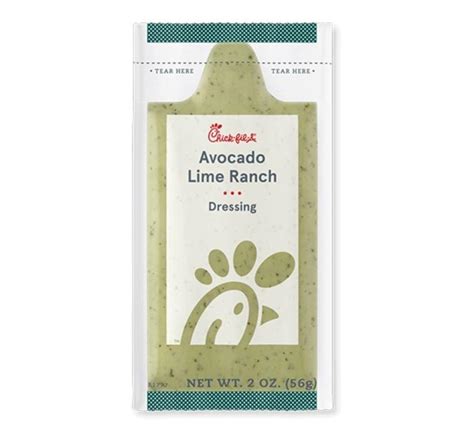 Chick-fil-A Avocado Lime Ranch Dressing Nutrition Facts