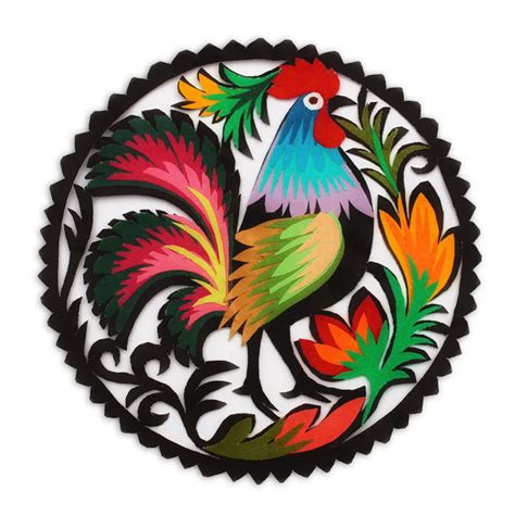 Polish Papercut Wycinanki Folk Art - Rooster 12cm - Stone Creek Trading, LTD.