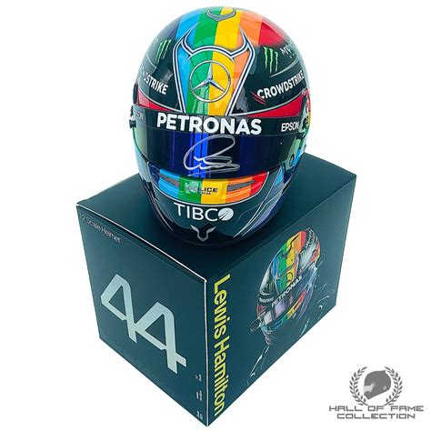 2021 Lewis Hamilton Signed 1/2 Scale Mercedes Benz F1 Helmet