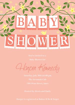 Baby Shower Banner Boy Invitation