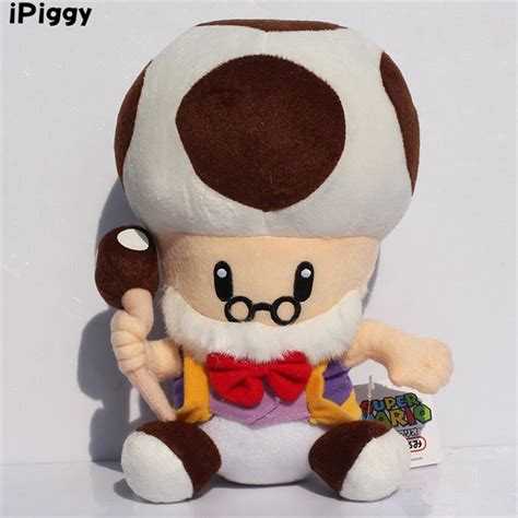 Free Shipping 1Pcs 25cm Super MarioPlush Toys Doll Mushroom Grandpa ...