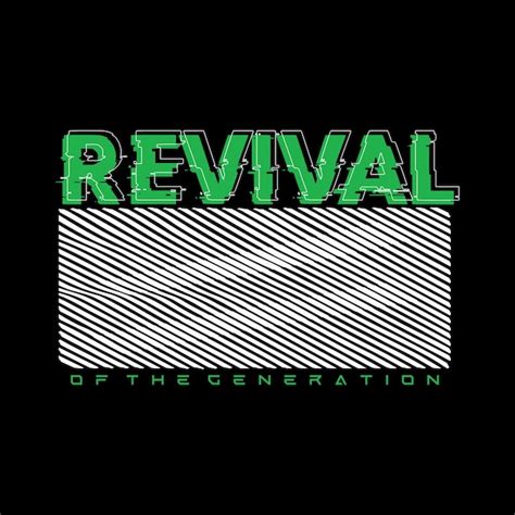 Premium Vector | A green and white logo for revival by the generation.