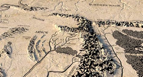 Middle Earth Map - 3D Model by Shustrik