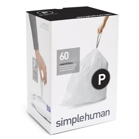 simplehuman Code P 60-Pack 16-Gallon White Outdoor Plastic Kitchen Trash Bag in the Trash Bags ...