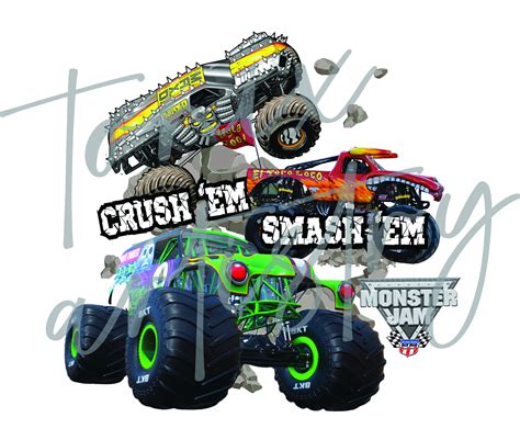 Monster Trucks Design DIGITAL DOWNLOAD - Etsy Canada